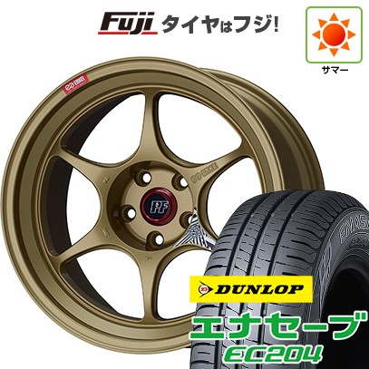 【新品国産車用5穴100】 夏タイヤ ホイール4本セット 215/45R17 ダンロップ エナセーブ EC204 ENKEI エンケイ PerformanceLine PF06 ゴールド 7.5J 17インチ(送料無料)