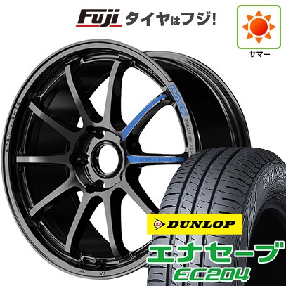 【新品国産車用5穴114.3】 夏タイヤ ホイール4本セット 215/55R17 ダンロップ エナセーブ EC204 RAYS レイズ グラムライツ 57NR SPEC-M 7J 17インチ(送料無料)|フジコーポレーション