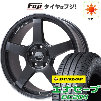 【新品国産車用5穴114.3】 夏タイヤ ホイール4本セット 205/60R16 ダンロップ エナセーブ EC204 レアマイスター LMスポーツ LM-05R(ガンメタ/リムポリッシュ) 6.5J 16インチ(送料無料)｜フジコーポレーション