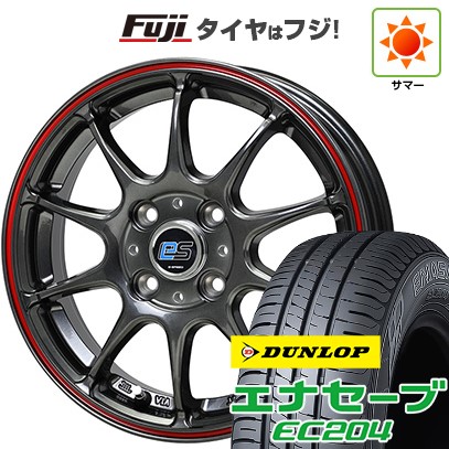 【新品国産車用4穴100】 夏タイヤ ホイール4本セット 175/65R15 ダンロップ エナセーブ EC204 ホットスタッフ ジースピード es-01 5.5J 15インチ(送料無料)