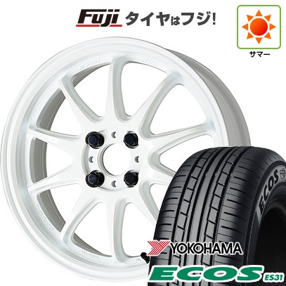 日本製【新品 軽自動車】N-BOX タント スペーシア 夏タイヤ ホイール4本セット 165/55R15 ヨコハマ エコス ES31 WORK ワーク エモーション ZR10 5J 15インチ(送料無料)
