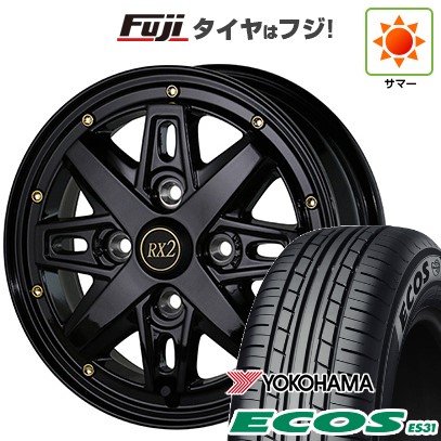 日本製【新品 軽自動車】エブリイワゴン 夏タイヤ ホイール4本セット 165/50R15 ヨコハマ エコス ES31 アルジェノン フェニーチェ RX-2 5J 15インチ(送料無料)