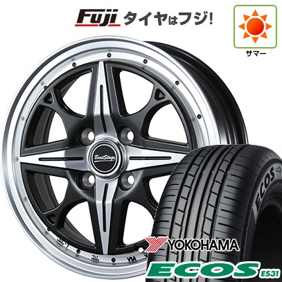 日本製【新品 軽自動車】 夏タイヤ ホイール4本セット 165/55R14 ヨコハマ エコス ES31 ブレスト ビートステージ NS-C 4.5J 14インチ(送料無料)|フジコーポレーション
