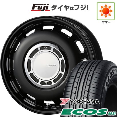 日本製【新品 軽自動車】 夏タイヤ ホイール4本セット 165/55R14 ヨコハマ エコス ES31 コスミック クロスブラッド ディーゼル 4.5J 14インチ(送料無料)