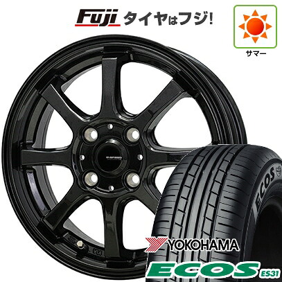 日本製【新品 軽自動車】エブリイワゴン 夏タイヤ ホイール4本セット 165/50R15 ヨコハマ エコス ES31 ホットスタッフ ジースピード G-08 4.5J 15インチ(送料無料)|フジコーポレーション