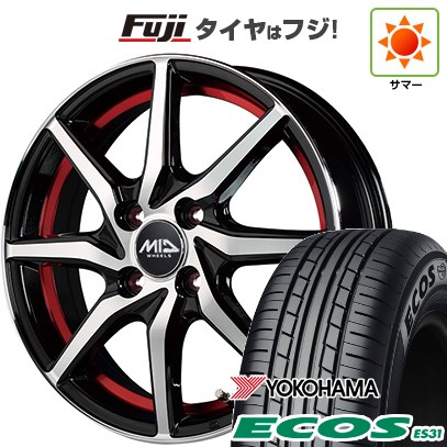 日本製【新品 軽自動車】 夏タイヤ ホイール4本セット 165/55R14 ヨコハマ エコス ES31 MID WHEELS RX810 4.5J 14インチ(送料無料)｜フジコーポレーション