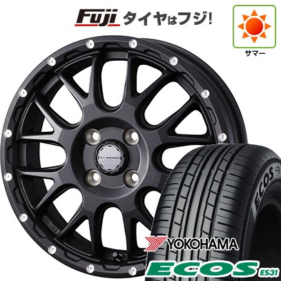 日本製【新品 軽自動車】 夏タイヤ ホイール4本セット 165/55R14 ヨコハマ エコス ES31 WEDS ウェッズアドベンチャー マッドヴァンス 08 4.5J 14インチ(送料無料)