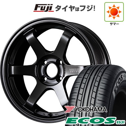 日本製【新品 軽自動車】N-BOX タント スペーシア 夏タイヤ ホイール4本セット 165/55R15 ヨコハマ エコス ES31 RAYS レイズ ボルクレーシング TE37 ソニック 5J 15インチ(送料無料)|フジコーポレーション