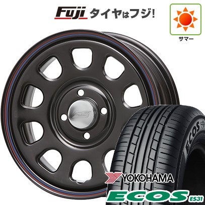 日本製【新品 軽自動車】 夏タイヤ ホイール4本セット 165/55R14 ヨコハマ エコス ES31 MLJ デイトナSS 5J 14インチ(送料無料)