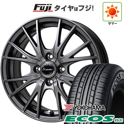 日本製【新品 軽自動車】N-BOX タント スペーシア 夏タイヤ ホイール4本セット 165/55R15 ヨコハマ エコス ES31 ホットスタッフ エクシーダー E05II 4.5J 15インチ(送料無料)