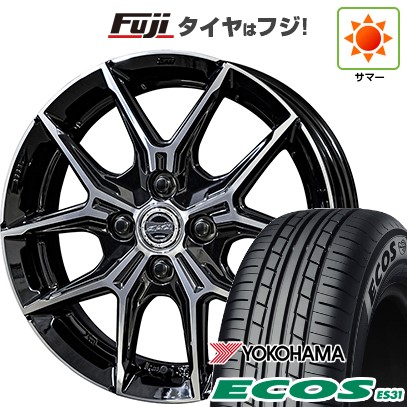日本製【新品 軽自動車】 夏タイヤ ホイール4本セット 165/55R14 ヨコハマ エコス ES31 共豊 スマック +EK M1 4.5J 14インチ(送料無料)