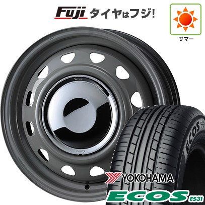 日本製【新品 軽自動車】 夏タイヤ ホイール4本セット 165/55R14 ヨコハマ エコス ES31 WEDS ウェッズ スチールホイル ネオキャロ 4.5J 14インチ(送料無料)｜フジコーポレーション