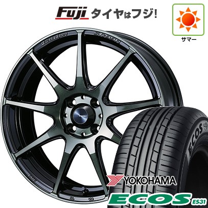 日本製【新品 軽自動車】N-BOX タント スペーシア 夏タイヤ ホイール4本セット 165/55R15 ヨコハマ エコス ES31 WEDS ウェッズスポーツ SA-99R 5J 15インチ(送料無料)