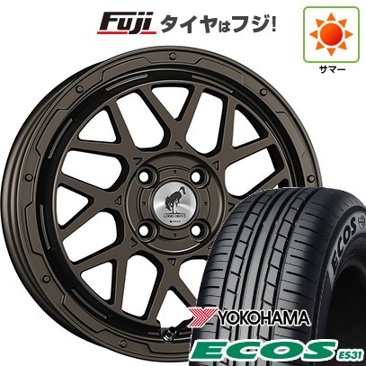 日本製【新品 軽自動車】N-BOX タント スペーシア 夏タイヤ ホイール4本セット 165/55R15 ヨコハマ エコス ES31 スーパースター ロディオドライブ 8M MONO 4.5J 15インチ(送料無料)|フジコーポレーション