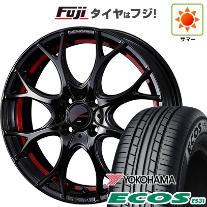 日本製【新品 軽自動車】N-BOX タント スペーシア 夏タイヤ ホイール4本セット 165/55R15 ヨコハマ エコス ES31 WEDS ウェッズ ノヴァリス ローグ UY 4.5J 15インチ(送料無料) 56,820円