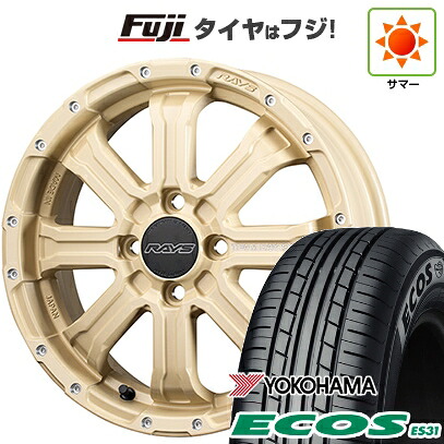 日本製【新品 軽自動車】エブリイワゴン 夏タイヤ ホイール4本セット 165/50R15 ヨコハマ エコス ES31 RAYS レイズ デイトナ FDX-K コレクション 5J 15インチ(送料無料)