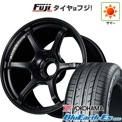 【新品国産車用5穴100】 夏タイヤ ホイール4本セット 225/60R17 ヨコハマ ブルーアース ES32 ヨコハマ アドバンレーシング RG-4 7.5J 17インチ(送料無料)｜フジコーポレーション