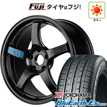 【新品国産車用5穴114.3】 夏タイヤ ホイール4本セット 215/50R17 ヨコハマ ブルーアース ES32 RAYS レイズ グラムライツ 57CR SPEC-M 7J 17インチ(送料無料)