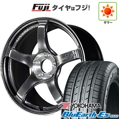 【新品国産車用5穴114.3】 夏タイヤ ホイール4本セット 225/45R18 ヨコハマ ブルーアース ES32 ヨコハマ アドバンレーシング TC-4 SE 8J 18インチ(送料無料)