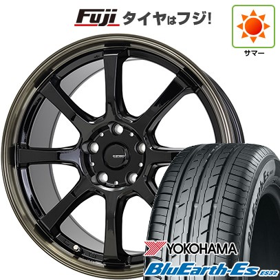 【新品国産車用5穴114.3】 夏タイヤ ホイール4本セット 215/60R17 ヨコハマ ブルーアース ES32 ホットスタッフ ジースピード P-08 7J 17インチ(送料無料)