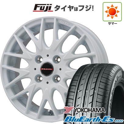 【新品】クロスビー/イグニス 夏タイヤ ホイール4本セット 175/60R16 ヨコハマ ブルーアース ES32 ビッグウエイ レイシーン プラバ9MJrII ホワイト 5J 16インチ(送料無料)