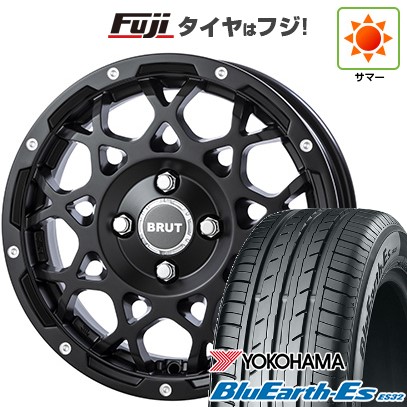 【新品国産車用4穴100】 夏タイヤ ホイール4本セット 185/70R14 ヨコハマ ブルーアース ES32 トライスター BRUT BR-55 5J 14インチ(送料無料)|フジコーポレーション