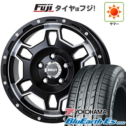 【新品国産車用5穴114.3】 夏タイヤ ホイール4本セット 215/65R16 ヨコハマ ブルーアース ES32 トライスター BRUT BR-66 6.5J 16インチ(送料無料)