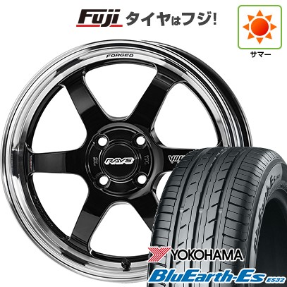 【新品 軽自動車】N-BOX タント スペーシア 夏タイヤ ホイール4本セット 165/55R15 ヨコハマ ブルーアース ES32 RAYS レイズ ボルクレーシング TE37 KCR プログレッシブモデル 5J 15インチ(送料無料)