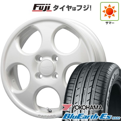 【新品 軽自動車】N-BOX タント スペーシア 夏タイヤ ホイール4本セット 155/65R14 ヨコハマ ブルーアース ES32 MLJ ハイペリオン ポポロ 4.5J 14インチ(送料無料)