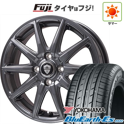 【新品国産車用4穴100】 夏タイヤ ホイール4本セット 175/65R14 ヨコハマ ブルーアース ES32 エルベ エステローザ EST-10S ディープグレー 5.5J 14インチ(送料無料)