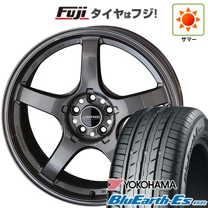 【新品国産車用5穴114.3】 夏タイヤ ホイール4本セット 215/50R17 ヨコハマ ブルーアース ES32 共豊 トレーサー GT-V 7.5J 17インチ(送料無料)