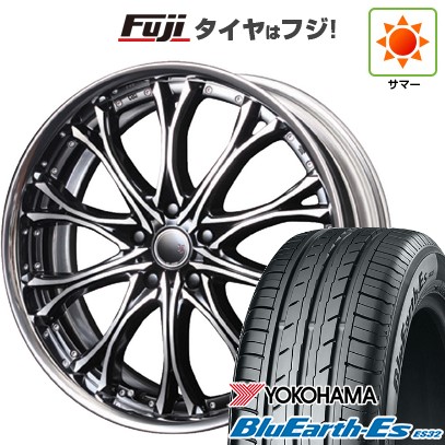 【新品国産車用5穴114.3】 夏タイヤ ホイール4本セット 245/40R19 ヨコハマ ブルーアース ES32 エムズスピード JJクロモ フルリバースリム 8J 19インチ(送料無料)