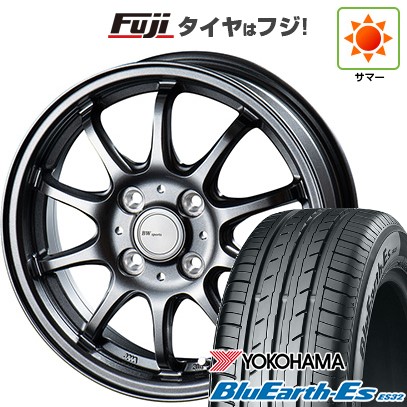 【新品 軽自動車】N-BOX タント スペーシア 夏タイヤ ホイール4本セット 155/65R14 ヨコハマ ブルーアース ES32 ビッグウエイ BWスポーツ ZT10 4.5J 14インチ(送料無料)