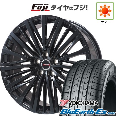 【新品国産車用5穴114.3】 夏タイヤ ホイール4本セット 245/40R19 ヨコハマ ブルーアース ES32 プレミックス MER-V グロスブラック 8J 19インチ(送料無料)