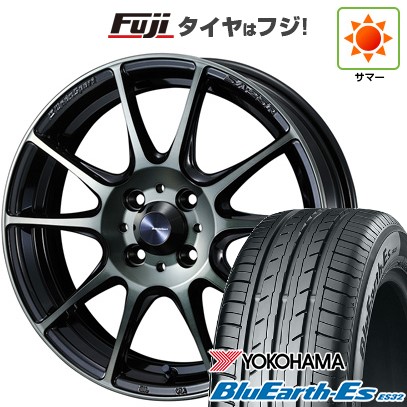 【新品 軽自動車】N-BOX タント スペーシア 夏タイヤ ホイール4本セット 165/55R15 ヨコハマ ブルーアース ES32 WEDS ウェッズスポーツ SA-25R 5J 15インチ(送料無料)｜フジコーポレーション