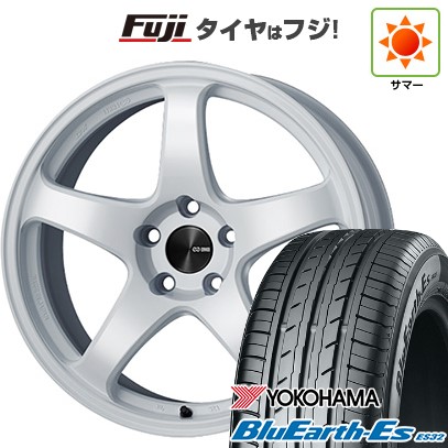 【新品国産車用4穴100】 夏タイヤ ホイール4本セット 195/55R16 ヨコハマ ブルーアース ES32 ENKEI エンケイ PerformanceLine PF05 6.5J 16インチ(送料無料)|フジコーポレーション