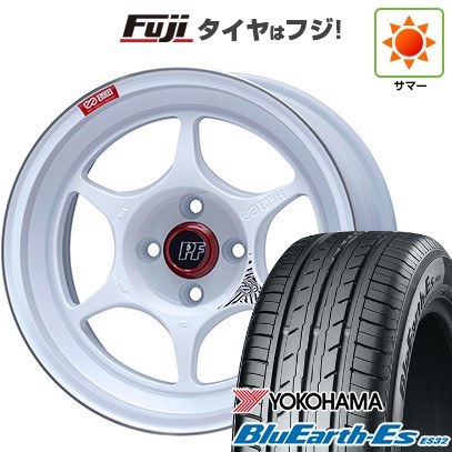 【新品国産車用5穴114.3】 夏タイヤ ホイール4本セット 215/60R17 ヨコハマ ブルーアース ES32 ENKEI エンケイ PerformanceLine PF06 マシニングホワイト 7J 17インチ(送料無料)