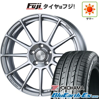 【新品国産車用5穴114.3】 夏タイヤ ホイール4本セット 225/45R18 ヨコハマ ブルーアース ES32 ENKEI エンケイ PerformanceLine PF03 7.5J 18インチ(送料無料)|フジコーポレーション