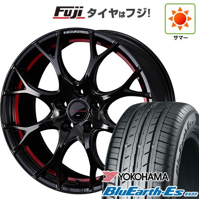 【新品国産車用5穴114.3】 夏タイヤ ホイール4本セット 215/55R17 ヨコハマ ブルーアース ES32 WEDS ウェッズ ノヴァリス ローグ UY 7J 17インチ(送料無料)