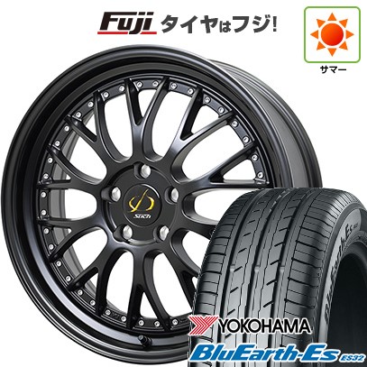 【新品国産車用5穴114.3】 夏タイヤ ホイール4本セット 225/45R18 ヨコハマ ブルーアース ES32 ホットスタッフ シュティッヒ メッシュNR 7J 18インチ(送料無料)|フジコーポレーション