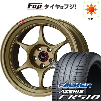 【新品国産車用5穴114.3】 夏タイヤ ホイール4本セット 235/60R18 ファルケン アゼニス FK510 SUV ENKEI エンケイ PerformanceLine PF06 ゴールド 8J 18インチ(送料無料)
