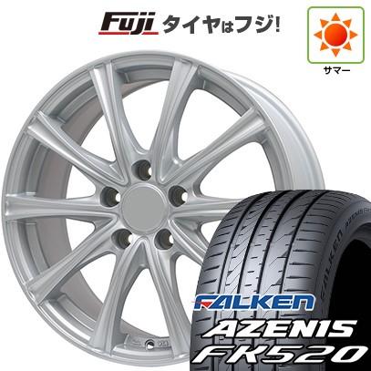 【新品国産車用5穴114.3】 夏タイヤ ホイール4本セット 235/50R18 ファルケン アゼニス FK520L エルベ エステローザ MZV シルバー 7.5J 18インチ(送料無料)｜フジコーポレーション