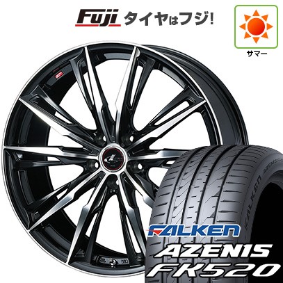 【新品国産車用5穴114.3】 夏タイヤ ホイール4本セット 225/50R18 ファルケン アゼニス FK520L WEDS ウェッズ レオニス GX 7J 18インチ(送料無料)