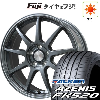 【新品国産車用5穴114.3】 夏タイヤ ホイール4本セット 225/55R18 ファルケン アゼニス FK520L レアマイスター LMスポーツ LM-QR ガンメタ/ラインポリッシュ 7.5J 18インチ(送料無料)|フジコーポレーション