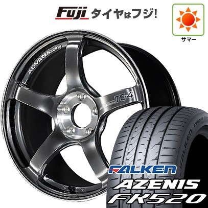 【新品国産車用5穴100】 夏タイヤ ホイール4本セット 225/40R18 ファルケン アゼニス FK520L ヨコハマ アドバンレーシング TC-4 SE 8J 18インチ(送料無料)