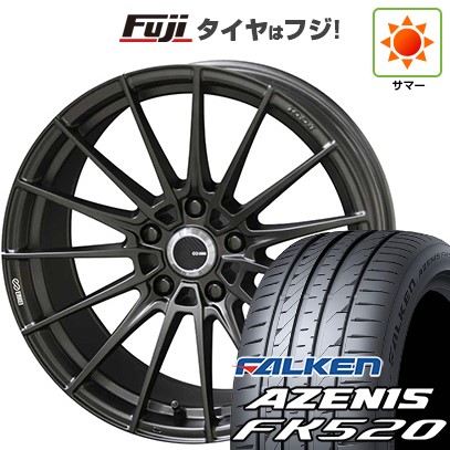 【新品国産車用5穴100】 夏タイヤ ホイール4本セット 225/55R18 ファルケン アゼニス FK520L ENKEI エンケイ TUNING FC01 7J 18インチ(送料無料)｜フジコーポレーション 105,820円