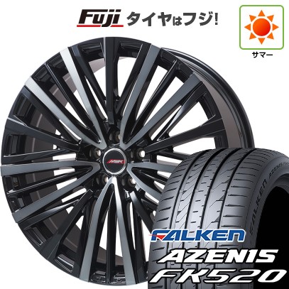 【新品】40系アルファード/ヴェルファイア用 夏タイヤ ホイール4本セット 245/45R20 ファルケン アゼニス FK520L プレミックス MER-V ブラッククリア(平座ナット) 8.5J 20インチ(送料無料)｜フジコーポレーション