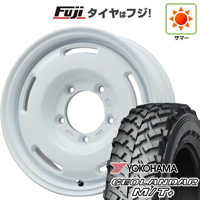【新品】ジムニー 夏タイヤ ホイール4本セット 195R16C 104/102Q ヨコハマ ジオランダー M/T+ G001J プレミックス プディン(ホワイト) 5.5J 16インチ(送料無料)