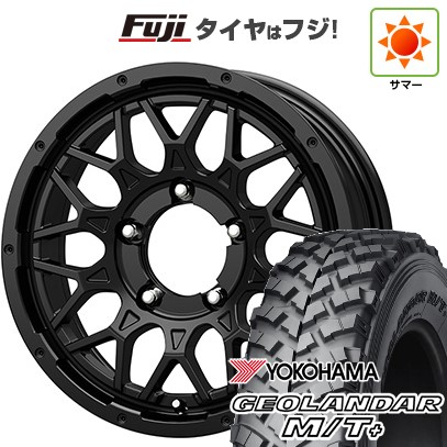 【新品】ジムニー 夏タイヤ ホイール4本セット 195R16C 104/102Q ヨコハマ ジオランダー M/T+ G001J コーセイ ボトムガルシア シャドウバーツ 5.5J 16インチ(送料無料)