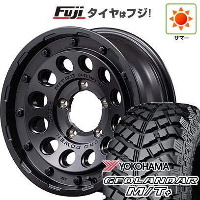 【新品】ジムニー 夏タイヤ ホイール4本セット 215/85R16 ヨコハマ ジオランダー M/T+ G001C MID WHEELS NITRO POWER H12 ショットガン 5.5J 16インチ(送料無料)